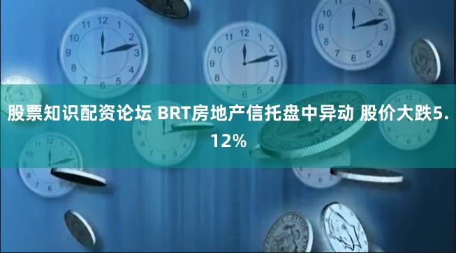 股票知识配资论坛 BRT房地产信托盘中异动 股价大跌5.12%