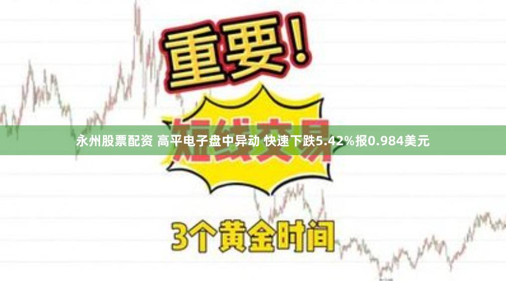 永州股票配资 高平电子盘中异动 快速下跌5.42%报0.984美元