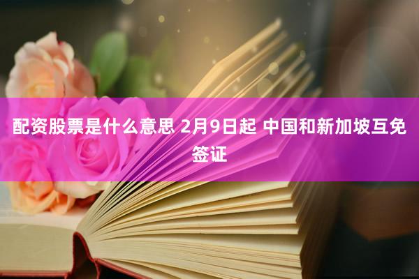 配资股票是什么意思 2月9日起 中国和新加坡互免签证